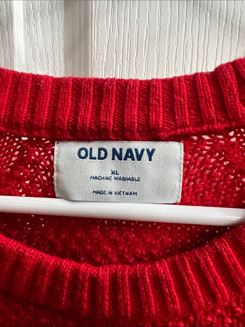 Old Navy Red Crew Neck Sweater Size XL Like New - Picture 2 of 3